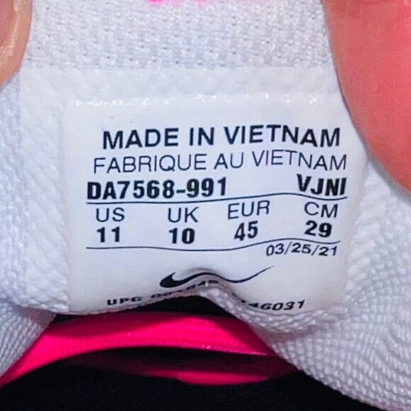 Nike ID By You React Vision 3M White / Hot Pink / Purple DA7568-991 Men's 11 - Picture 10 of 12